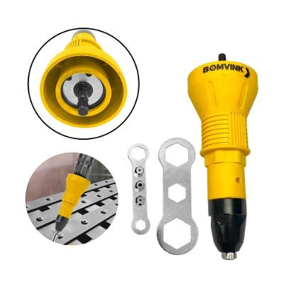 Cabeçote Rebitador para Parafusadeiras e Furadeiras com 4 Bicos e Chaves Inox Bomvink