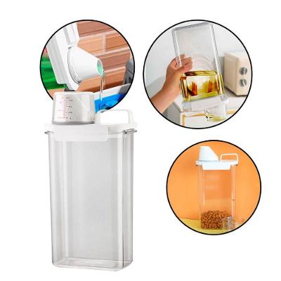 Pote Hermético com Medidor Trava e Bico Dosador Plástico Resistente Vedação Segura para Alimentos