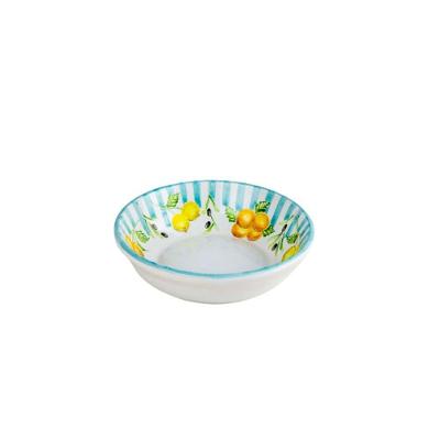 Bowl Bela Siciliana para Servir Frutas e Saladas Cerâmica Pintado à Mão Cozinha Luiz Salvador