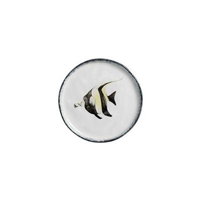 Prato Sobremesa Atlantica Scalla Cerâmica Versátil para Frutas e Porções 21CM Cerâmica Scalla