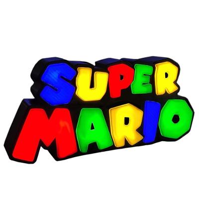 Luminária de Mesa Super Mario Geek com Luz LED 3D Amarelo Kits For Kids