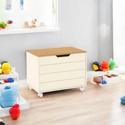 Baú Caixa de Brinquedos Toys sem Porta sem Gavetas MDP TAMANHO 70cm Off White