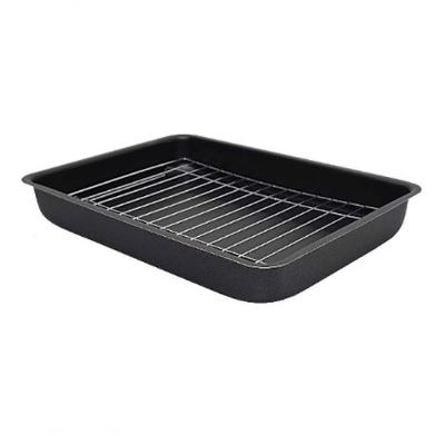 Assadeira Forma Antiaderente Starflon com Grelha No3 Aço Carbono Cozimento Uniforme Cozinha Inox