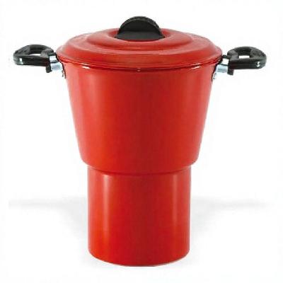 Cuscuzeira Brisa Nordestina Grande Alumínio Reforçado Cozimento Uniforme Vermelha Extang 2,7L