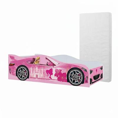 Cama Infantil Carro Susi com Grade de Proteção MDF Amarelo Mobigu