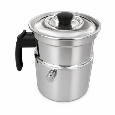 Leiteira Gourmet com Apito Alumínio Reforçado Sistema Banho Maria para Fogão Inox Docesar