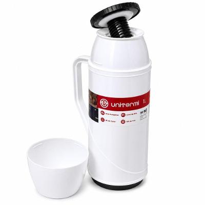 Garrafa Térmica Roma Mantém Temperatura Plástico Resistente com Sistema Antigota para Uso Diário
