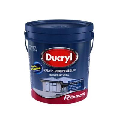 Tinta Ducryl Semibrilho Acabamento Sofisticado Branco Tintas Renner 18L