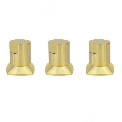 Acabamento para Registro Dourado Ouro Kit 03 Unidades RR Metais