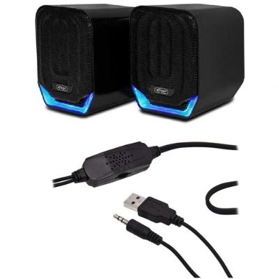 Caixa de Som Gamer Knup Brasil RO823 12W RMS 2 Canais P2 3.5MM Preto
