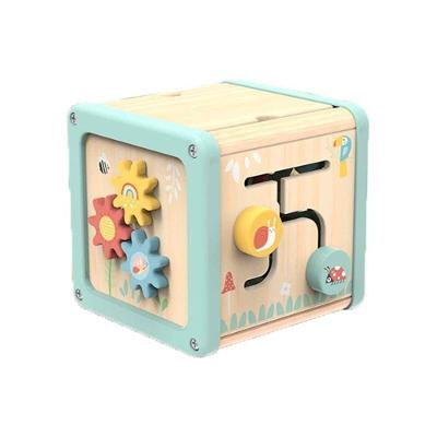 Cubo de Atividades Bebê 1 Ano Estimula Coordenação Motora Método Montessori Tooky Toy Brasil 17CM