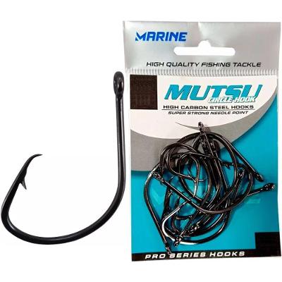 Anzol Ecológico Mutsu Circle Hook Super Resistente Preto Marine Sports 20 Unidades