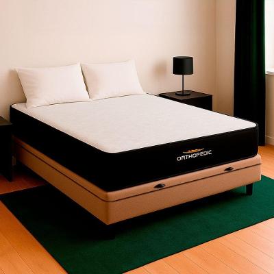 Cama Box com Colchão Casal Bravus Ortopillow Espuma D33 Bege V-Store