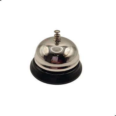 Campainha de Atendimento Sino de Balcão Metálico com Som Claro Inox Dark