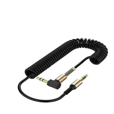 Cabo Auxiliar P2 Áudio Estéreo 3.5mm Plug 90° Preto A'Gold 1,2M