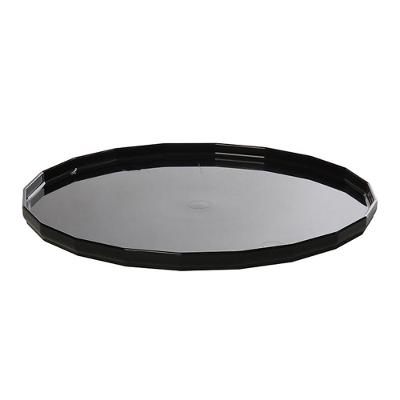 Bandeja Redonda Aro 30 Sirva Bolos Polipropileno Resistente Versátil para Cozinha Preta Elegance
