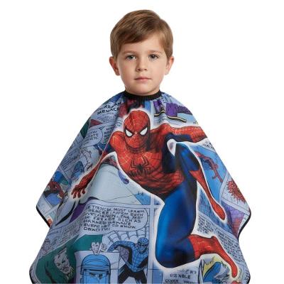 Capa de Corte Infantil Homem-aranha Microfibra Não Gruda Cabelo Vermelho World Barber