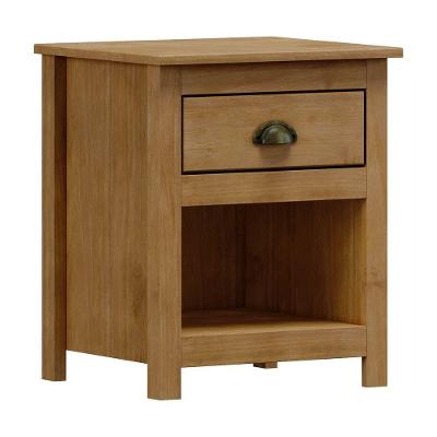 Mesa de Cabeceira 9100FN 1 Gaveta Madeira Maciça Freijó Finestra Móveis 46CM