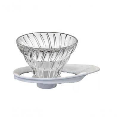 Suporte Coador V60-01 para Café em Vidro Branco com Design em Cone V60 Hario