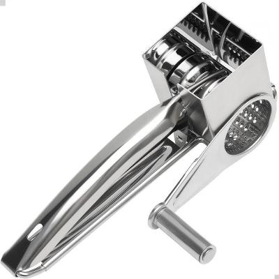 Ralador Queijo Giratório Inox Manual Profissional Aço Inoxidável Multifuncional Inox Lorben