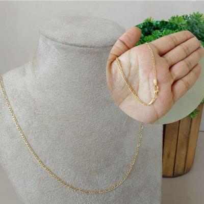 Corrente Masculina Jhulias Joais e Semi Joias Banho de Ouro 18k 60CM Dourado Masculino