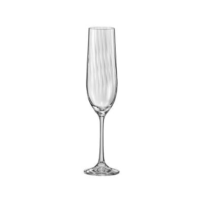 Taça para Espumante Dream em Cristal Ecológico com Textura Linear para Champagnes e Drinks