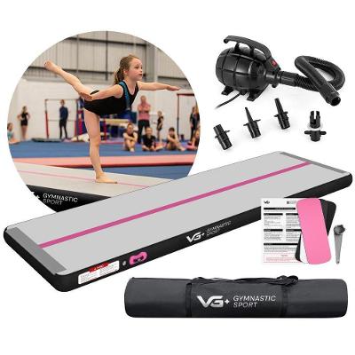 Tapete Colchão Ginástica Inflável Vg Plus com Superfície Antiderrapante 500CM Preto e Rosa VG Plus