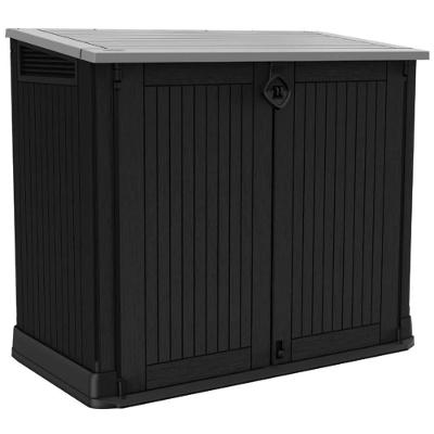 Armário Baú Depósito Multiuso Externo Store-It-Out Midi 880L Cinza e Preto Keter 880L
