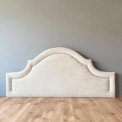 Cabeceira Casal Provençal Luxo 140x60cm MDF Estofada em Bouclê Off White Flamingo Design