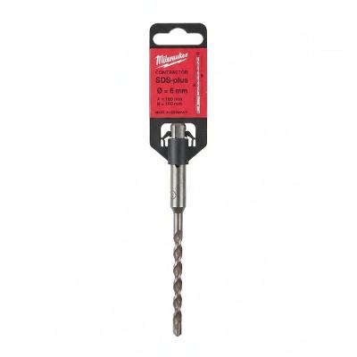 Broca SDS-Plus Contractor para Concreto e Alvenaria 6X160MM Aço Milwaukee