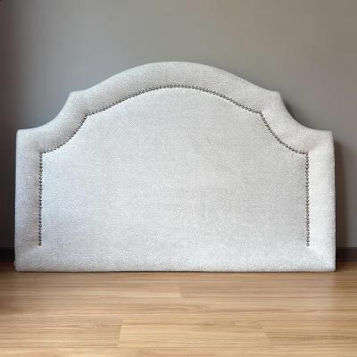 Cabeceira Provençal Luxo Solteiro com Fixação na Parede MDF Bouclê Off White Flamingo Design