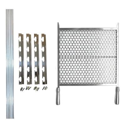 Grelha Moeda Inox com Suporte Aço Inox para Alvenaria Mega Inox 50CM