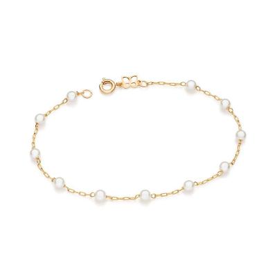 Pulseira Rommanel 550687 Banhado a Ouro com Pérolas Dourado Único