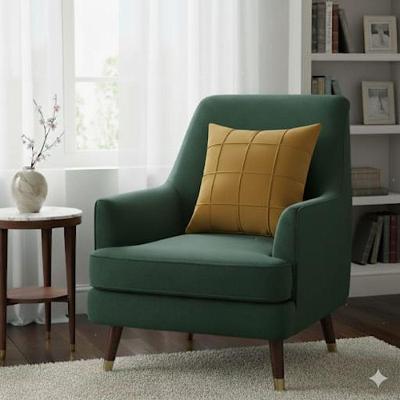 Capa de Almofada Suede Aveludada Quadriculada Amarelo Enxovais Ibitinga 45CM