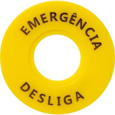 Identificador para Botão de Emergência TRP2-BY9330 com Impressão 60MM Tramontina
