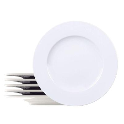 Conjunto de Pratos Maria Augusta 6 Peças Porcelana para Uso Diário Branco Tramontina 27CM