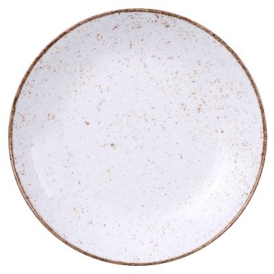 Prato Fundo Rústico em Porcelana 22CM para Uso Diário Marrom Tramontina
