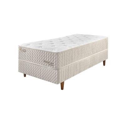 Colchão Solteiro Mola Latex com Molas Ensacadas D28 88x188CM Branco Latex Foam