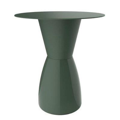 Mesa Lateral Nobe Redonda Tampo Plástico Base Plástico 60CM Verde para Área Externa I'm In Home