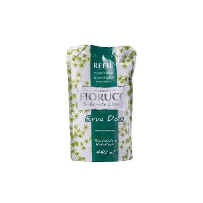 Sabonete Líquido Erva Doce Refil Unissex Higiene Suavidade Hidratação 440ML Fiorucci