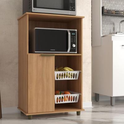 Balcão Forno e Fruteira 1 Porta MDF-MDP 66CM Marrom J Carvalho