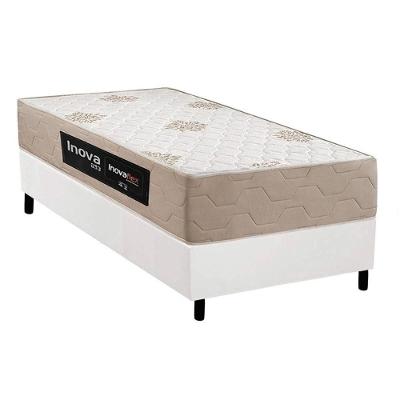 Cama Box Solteiro Ortopédico Plus com Colchão D33 Branco Inova