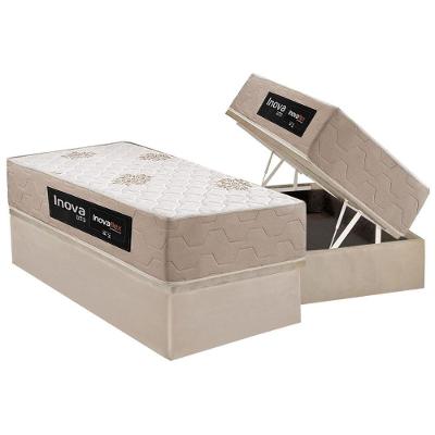 Cama Box Baú Solteiro Corano Clean Ortopédico Plus D33 Courino Bege