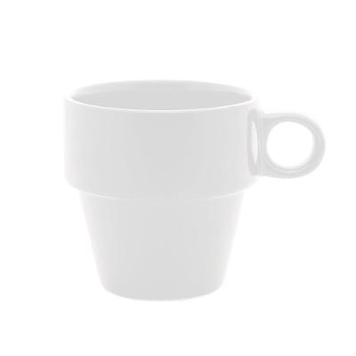 Xícara para Café Empilhável Cerâmica Branco Cerâmica Novo Tempo 90ML