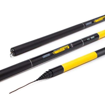 Vara Telescópica NK4008 Lisa 95% Carbono Ação Moderada Preto e Amarelo Maruri Fishing 4,00M