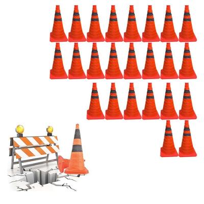 Sinalizador SU-CONE3-1 Retrátil Portátil Refletivo Laranja Leva Pro Pet 23CM 24 Unidades