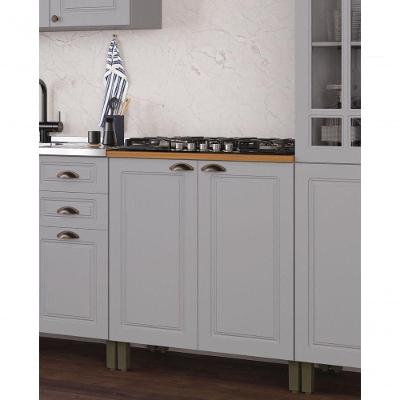 Balcão com Tampo 3 Portas 2 Gavetas MDF 120cm Titânio Fosco Amoudi Indékes