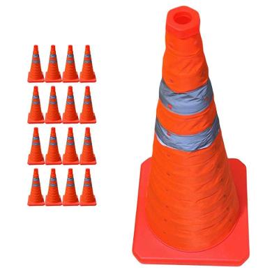 Sinalizador Cone Retrátil Portátil Kit 16 Unidades Laranja Leva Pro Pet 23CM