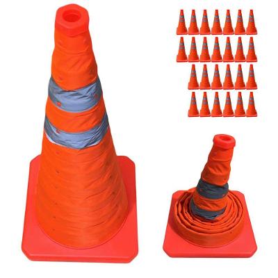 Sinalizador Portátil SU-CONE3-1 Retrátil Refletivo Alta Visibilidade Laranja Leva Pra Malhar 23CM 26