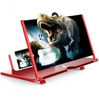 Amplificador De Tela Para Celular, Efeito 3d, Tela Com Suporte De Mesa Vermelho - 1